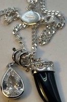 Auktion 366<br>lange Silberkette-925- mit 2 Anhängern "Eversilver", L-ca. 60 cm, 15 gr.