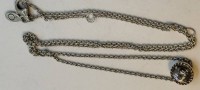 Auktion 366 / Los 1018 <br>Silber-925- Halskette mit Anh&auml;nger, klarer Stein, L-46 cm, 4 gr.