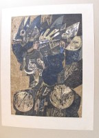Auktion 366 / Los 5012 <br>Fred Bauer (1928), wohl Litho, Nr. 2/120, ungerahmt, BG 55 x 42cm