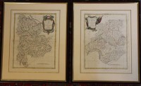 Auktion 366<br>2x Kartenstiche, Elvezia, Antonio ZATTA, mittig Falz, je gerahmt/Glas, 60,5 x 50,3cm
