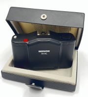 Auktion 366 / Los 14506 <br>MINOX 35 EL, in orig. Box, incl. externen Blitz, Funktion nicht gepr&uuml;ft, Alters &amp; Gebrauchsspuren