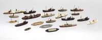 Auktion 366<br>21x Schiffsminiaturen, Wiking, älter, Frachter etc., ca. L-7,5cm