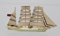 Auktion 366<br>Schiffsminiatur, Wiking, älter, Goch Fock, ca. L-7,5cm