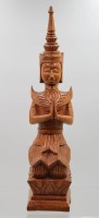 Auktion 366 / Los 15541 <br>thail&auml;ndische Teppanom-Statue aus Holz, ca. H-44cm