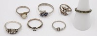 Auktion 366<br>7x div. Silberringe, ca. 19 gr