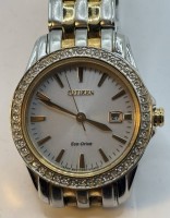 Auktion 366 / Los 2038 <br>Damenuhr Citizen Eco Drive, orig. Band, sehr gut erhalten, Werk l&auml;uft