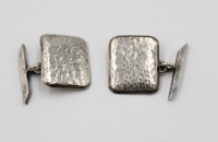 Auktion 366<br>Paar 900er Silber-Manschettenkn&ouml;pfe, ca. 1,5 x 1,8cm