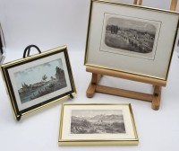 Auktion 366 / Los 5020 <br>3x Grafiken mit Schweizer Ansichten, je gerahmt, Gr&ouml;&szlig;te RG 24x 30,5cm
