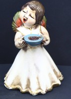 Auktion 366 / Los 9018 <br>Bozener Engel, weiss /blau, H-21 cm