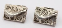 Auktion 366<br>Paar  Silber-925- Designer Manchettenknöpfe, "HS", 13,3 gr.