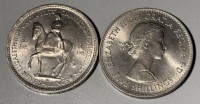 Auktion 366 / Los 6008 <br>2x Five Shillings, 1953 und 1963, England