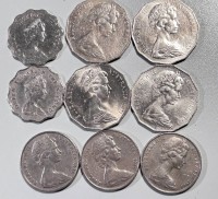 Auktion 366 / Los 6023 <br>13x Kleinm&uuml;nzen, Commonwealth, Australien,/Hong Kong, Jersey etc