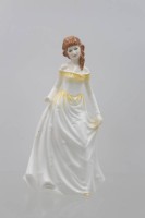 Auktion 366<br>Royal Doulton, "AMBER", 1998, (exklusiv f&uuml;r US-Stores), Frau in gelb/wei&szlig;em Kleid, H-21cm