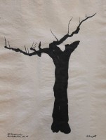 Auktion 366 / Los 4027 <br>unleserl. signierte wohl Tusche, betitelt "El Tamarindo San Sebastian, May 95", BG 48 x 35cm