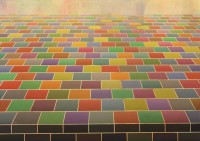 Auktion 366 / Los 4036 <br>unsignierte modernes Gem&auml;lde, Mosaik, auf Leibnwand, gerahmt, RG 59 x 83cm