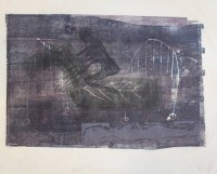 Auktion 366 / Los 5029 <br>Mullen'93, Bett Traum, Farbholzschnitt, BG 49 x 62cm