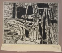 Auktion 366<br>unleserlsigniert Radierung, Nr. 3/30, datiert ´83, gerahmt/Glas, RG 50 x 41cm