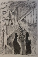 Auktion 366<br>Mierbold o.ä., Litho, gerahmt/Glas, RG 54 x 44cm