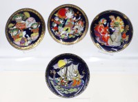 Auktion 366<br>4x Sammelteller, Rosenthal, Björn Wiinblad, 2x Aladin, Sindbad und Das Zauberpferd, ca. D-16,5cm