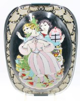 Auktion 366<br>Sammelteller in Glas, Rosenthal studio-linie, Der Nussknacker, Wiinblad, ca. 21,5 x 15cm