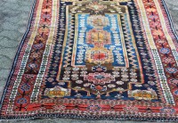 Auktion 366<br>antiker dünner Orientteppich, 220x140 cm, Altersspuren