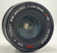 Auktion 366<br>GMC Objektiv, F- PORST, WW-Macro, 1:2.8/28mm, X-M, Ohne Tasche, Funktion nicht geprüft, Alters &amp; Gebrauchsspuren
