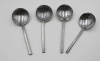 Auktion 366<br>4x Zinnlöffel, älter, ca. L-18cm