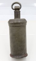 Auktion 366<br>alte Zinn-Feldflasche, 18./19. Jhd., Boden mit Reparaturstelle, ca. H-27cm