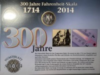 Auktion 366<br>10 Euro Numisbrief 300 J. Fahrenheit 2014 in Display