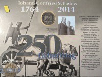 Auktion 366<br>10 Euro Numisbrief G. Schadow 2014, in Display