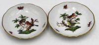 Auktion 366<br>2x kl. Schälchen"Herend " Dekor Rothschild,  D-9,5 cm