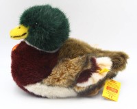 Auktion 366 / Los 12006 <br>gr. Steiff Enten Erpel, komplett und mint, Nr.073670, L-36 cm, Druckstimme