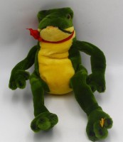 Auktion 366<br>gr. Steiff Frosch, Knopf/Fahne und mint, Nr. 6292/32