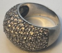 Auktion 366<br>Silberring-925- mit lila Steinen, RG 54, 9,9 gr