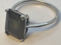 Auktion 366<br>Silberring-925- mit braunen Stein, RG 57, 3,1 gr.