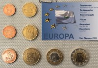 Auktion 366<br>Euro M&uuml;nzsatz 2011 in Blister, San Marino