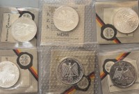 Auktion 366<br>6x 10 DM in H&uuml;lle, stempelglanz mit Expertise, 19971996/1995/1994x2/1993