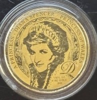 Auktion 366<br>Guinea 1/500 Unze Goldm&uuml;nze 1000 Francs 60 Jahrestag Prinzessin Diana  2024