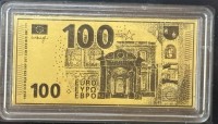 Auktion 366<br>Goldbarren -999-, 1/200 Unze 100 Euro-Schein, mit Zertifikat