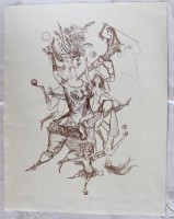 Auktion 366 / Los 5044 <br>Bele BACHEM (1916-2005), Traumballett, Lithographie, handsign. ungerahmt, BG 63 x 49cm