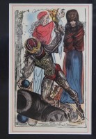 Auktion 366 / Los 5047 <br>Dali, Salvador (1904-1989), limitierte Farblithografie aus dem Zyklus "Benvenuto Cellini" nach dem Aquarell aus Jahr 1945, gerahmt/Glas, RG 35 x 29cm