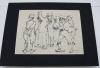 Auktion 366 / Los 5058 <br>George Grosz (1893-1959), Bringing into Conformity, 1935, Federlithographie, ungerahmt in Passepartout, 30 x 40cm