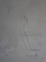 Auktion 366<br>Salvador DALI (1904-1989), Radierung aus der Serie Galas Himmelfahrt, signiert, l.u. "E.A.", gerahmt/Glas, RG 51,5 x 41cm