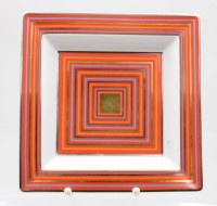 Auktion 366<br>Schale, Rosenthal Studio-Linie "Quadrat in Rot" aus der Art Collection, ca. H-3cm, 22 x 22cm