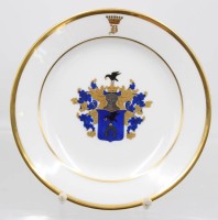 Auktion 366<br>Studentika-Wappenteller, jug. Corps Boroussia Bonn, Buyno, Joseph v., 1855, D-20cm