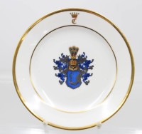 Auktion 366<br>Studentika-Wappenteller, jug. Corps Boroussia Bonn,Campen, L. v., 1855, D-20cm