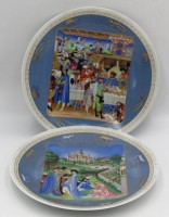 Auktion 366<br>2  Wandteller "Limoges"limit. Auflage, D-24,5 cm