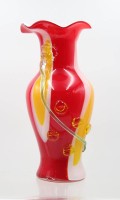 Auktion 374 / Los 10027 <br>Kunstglas-Vase, wohl Tschechien, ca. H-29,5cm