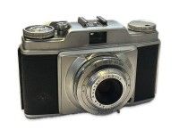 Auktion 366<br>Agfa Kamera, inkl. Objektiv, in Tasche, Funktion nicht gepr&uuml;ft, Alters &amp; Gebrauchsspuren