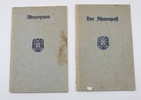 Auktion 366<br>2x div. Ahnenp&auml;sse, 3. Reich, beschrieben